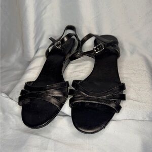 Cole Haan Black Leather Strappy Sandals 8.5B